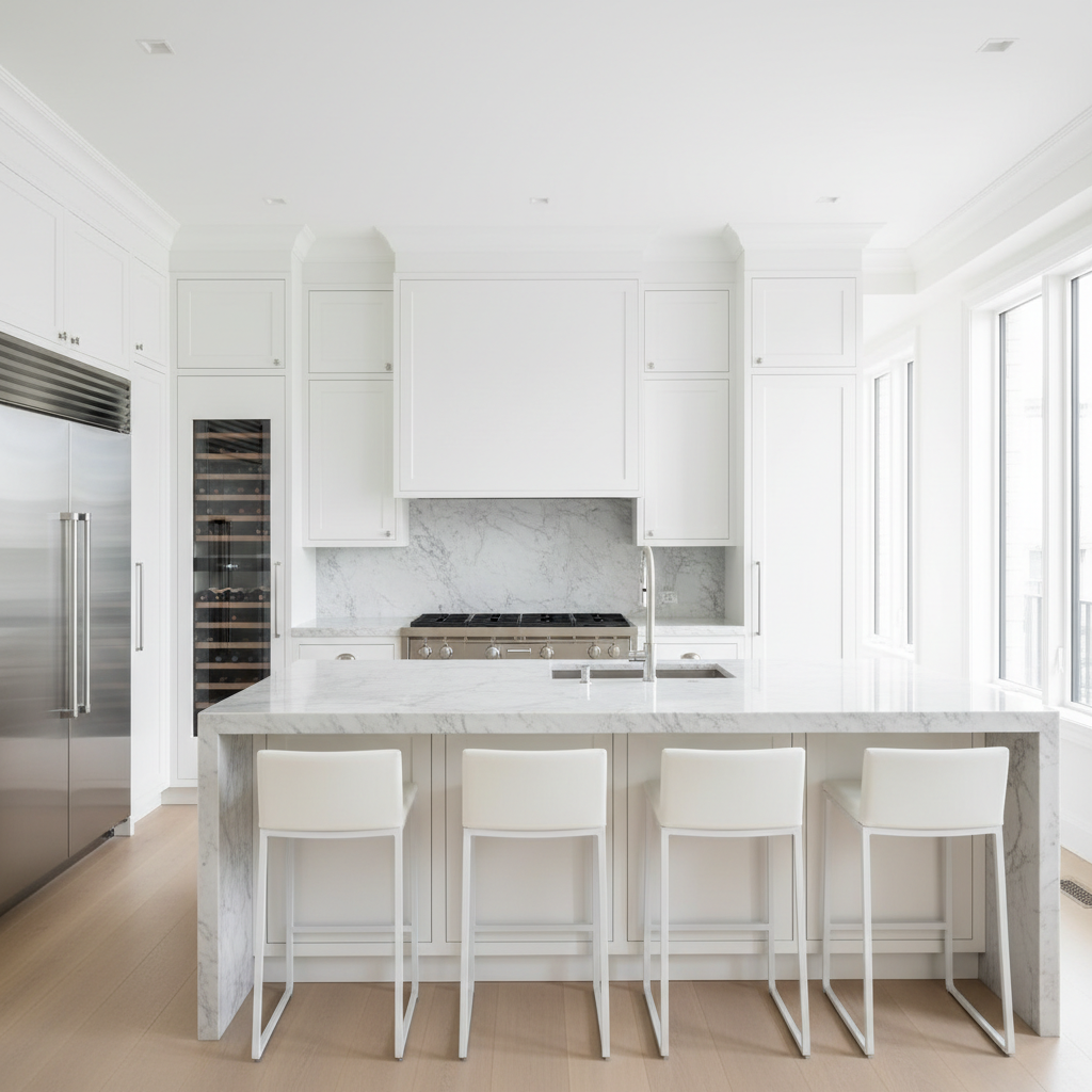 Luxury modern kitchen with premium KitchenAid appliances